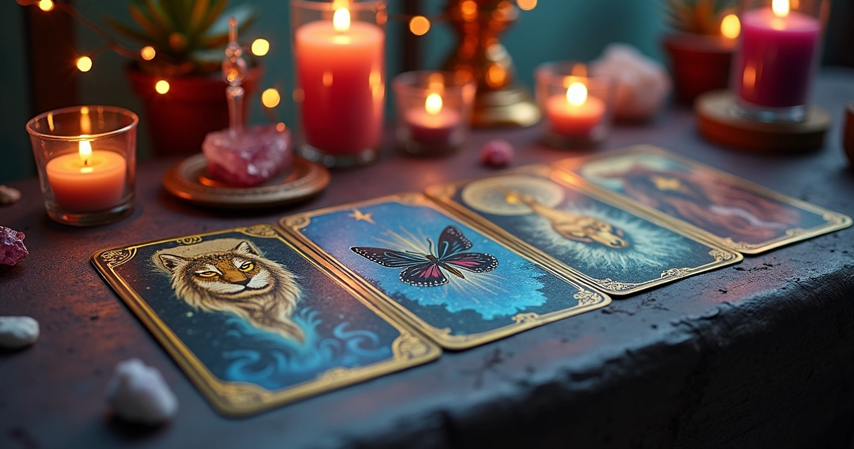 Cartas de tarot ilustradas com animais 