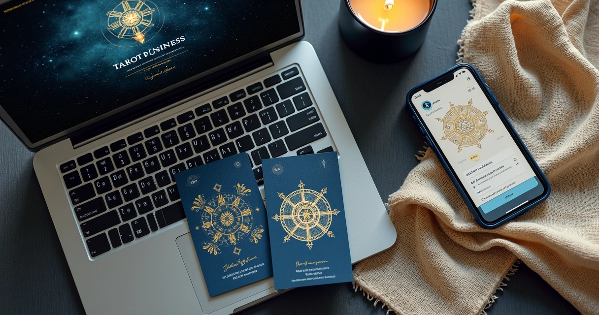 Branding materials for tarot business 