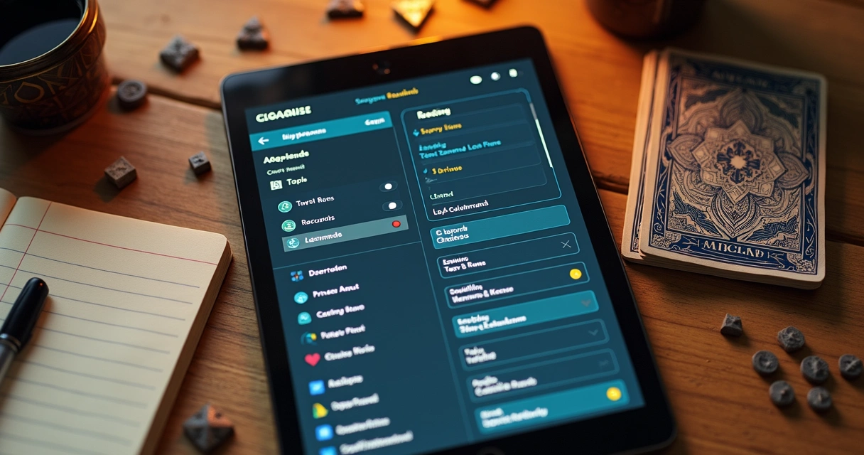 Organizing tarot client records with searchable digital folders 