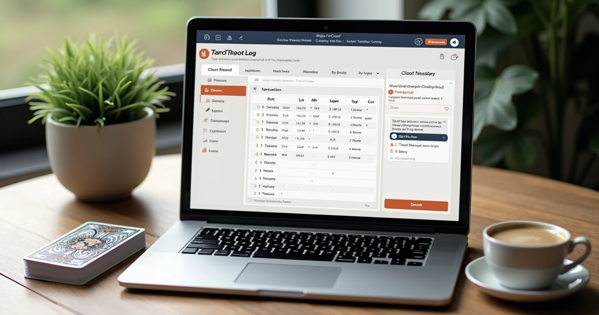 Digital tarot log with AI suggestions and organized reading history 
