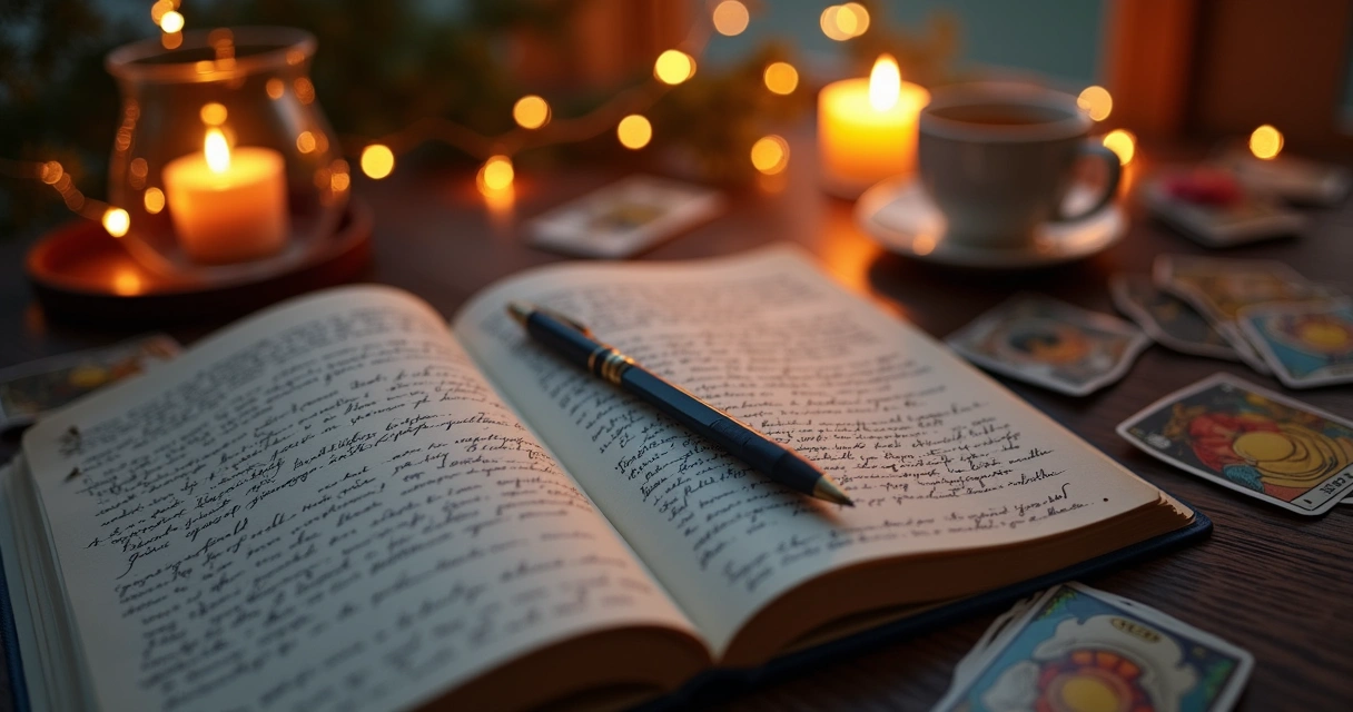 Journaling tarot reflections and spread notes 