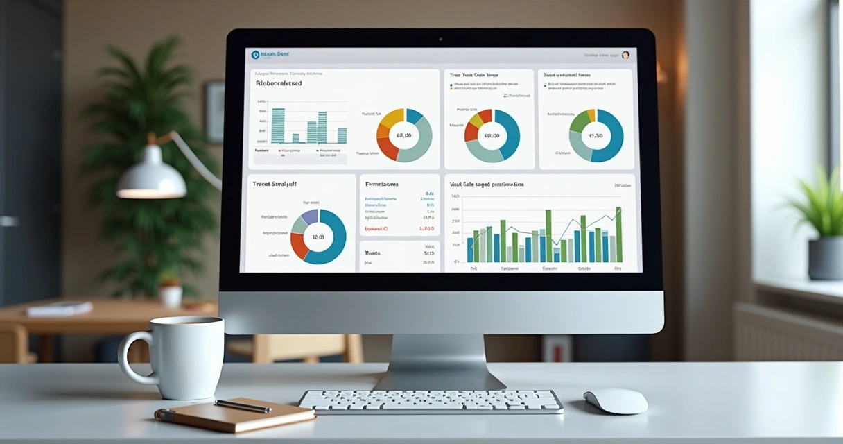 Task report dashboard with project metrics displayed 