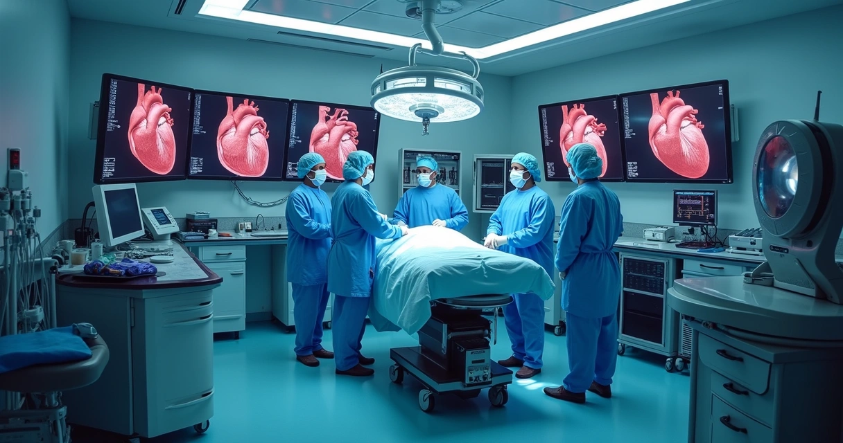Procedimento TAVI em sala de hemodinâmica