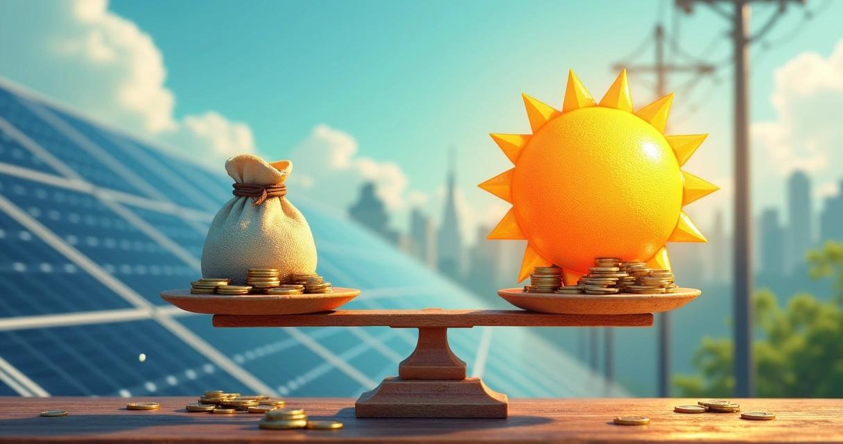 Ilustração representando taxação da energia solar 
