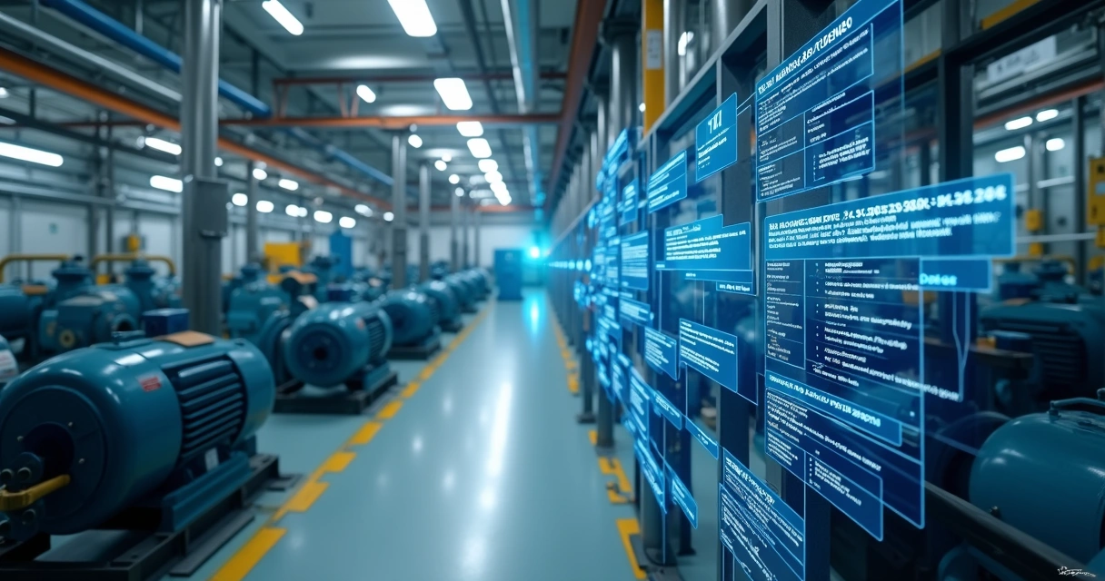 Hierarquia de ativos industriais em ambiente fabril 