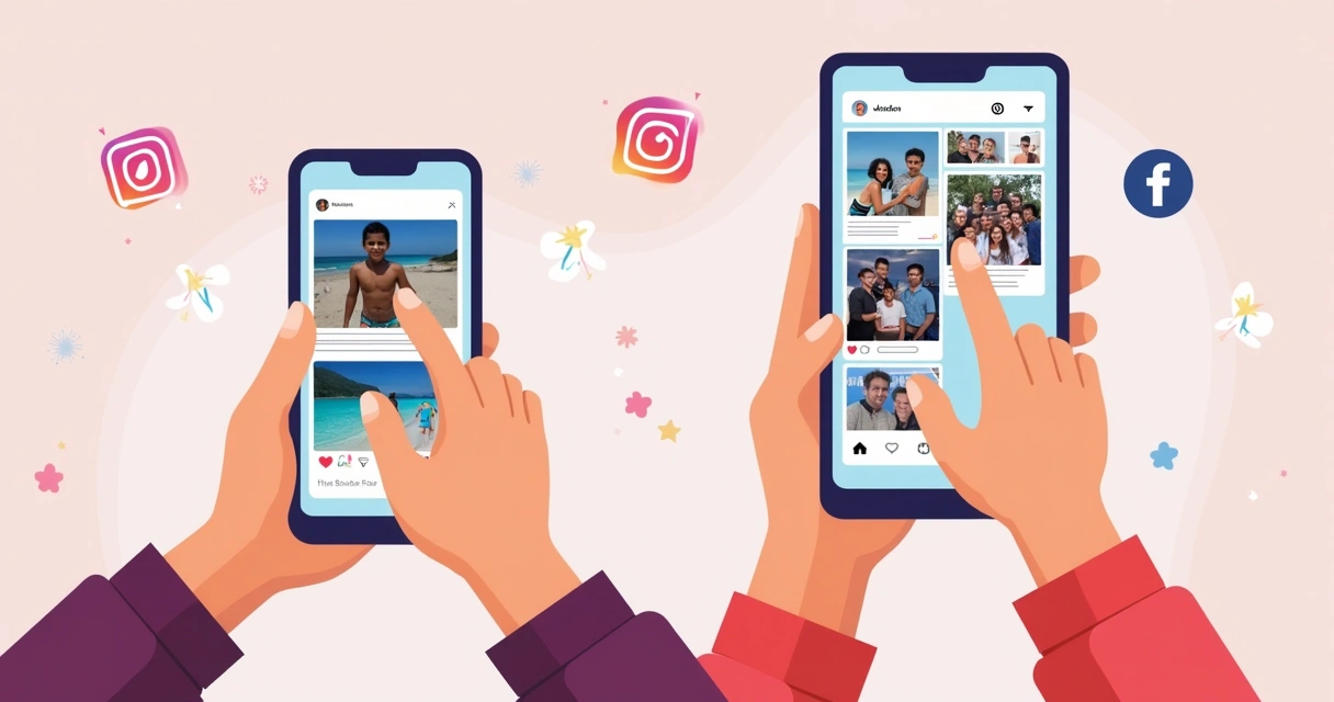 Feed de rede social mostrando postagens antigas marcadas como tbt 