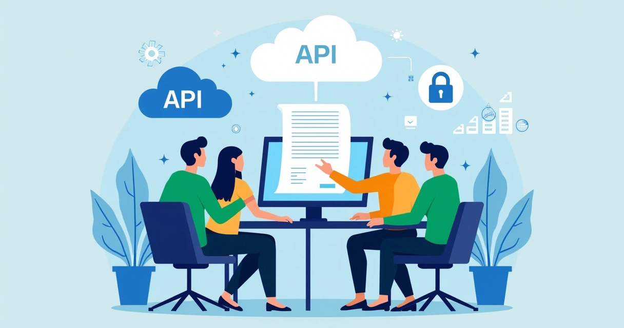 Team using API-powered digital contract with instant signing 