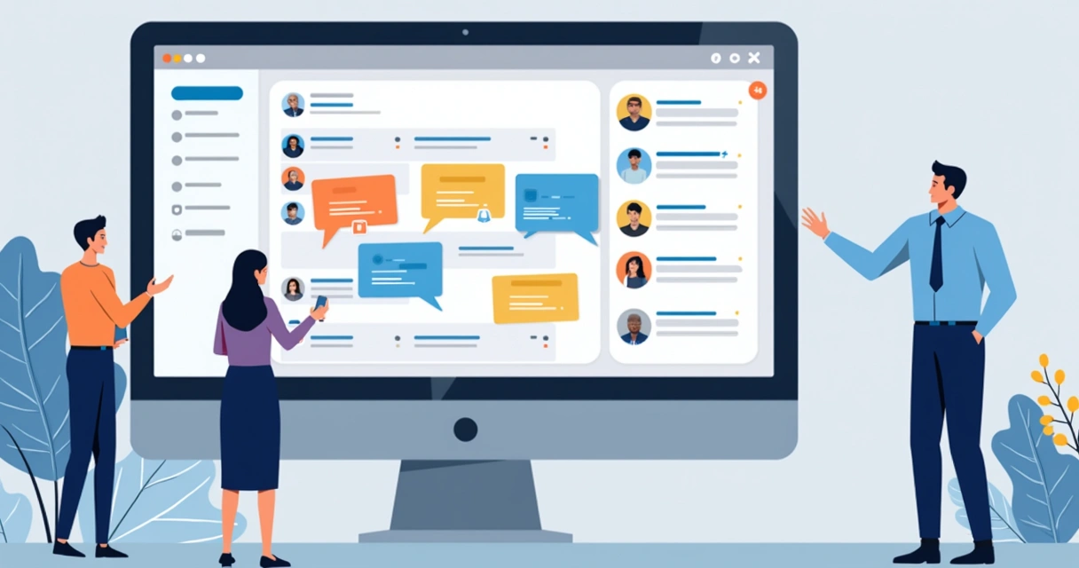 Digital dashboard with team tasks and chat 