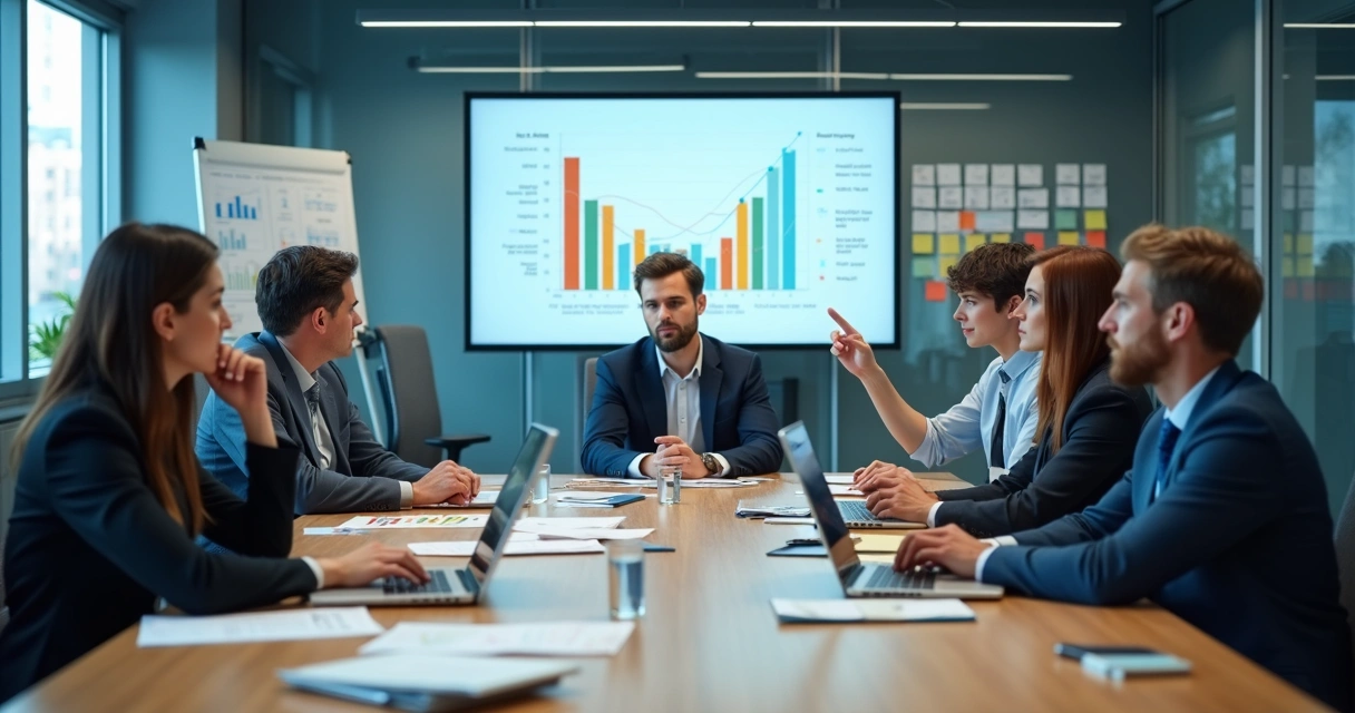 Project meeting with teams showing conflicting priorities
