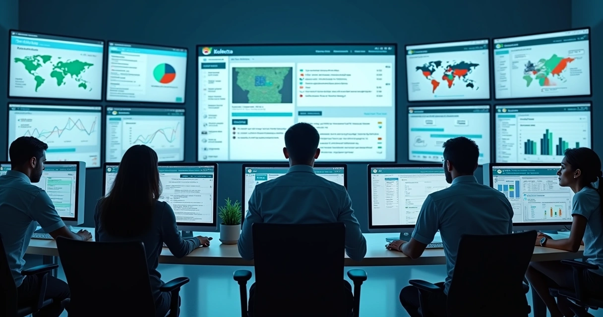 Equipe de especialistas monitorando operações de cobrança via WhatsApp 