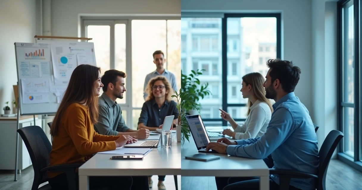 Remote worker excluded from office discussion 