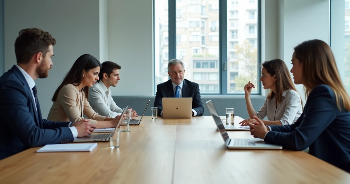 Team in meeting showing varied body language cues
