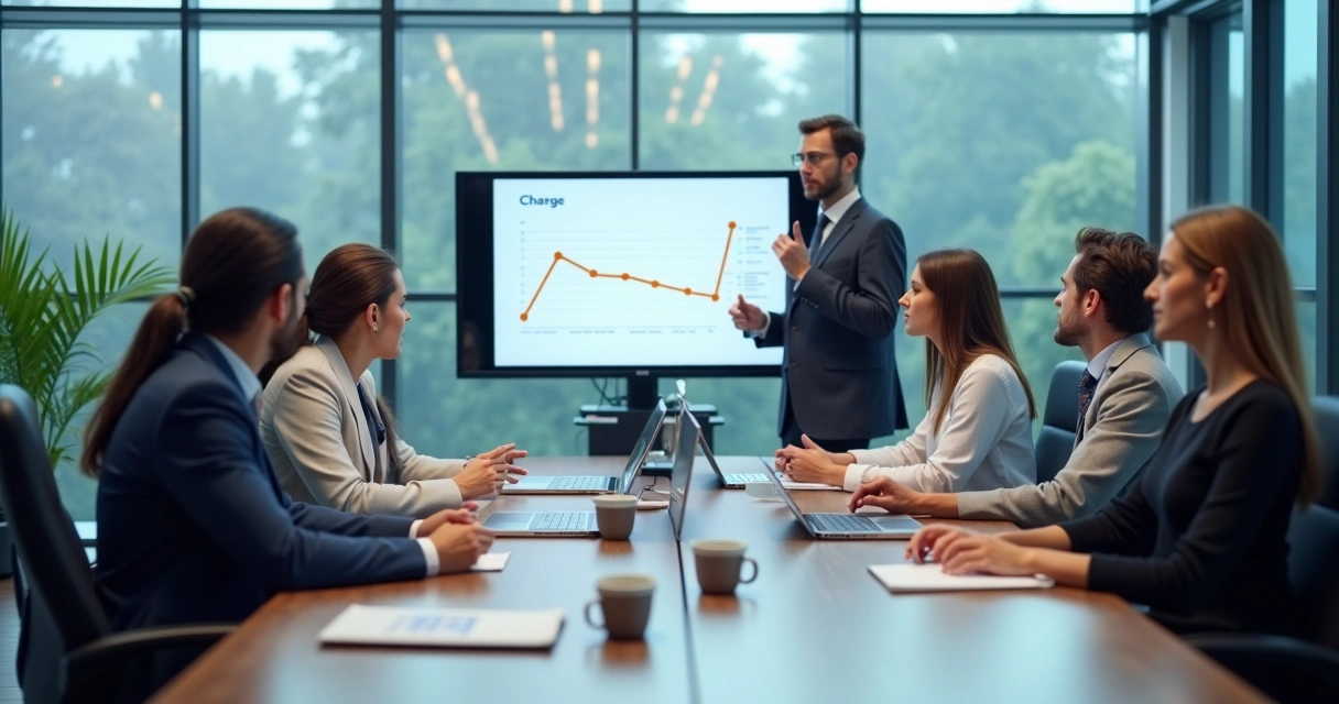 Office team showing mixed body language during a meeting
