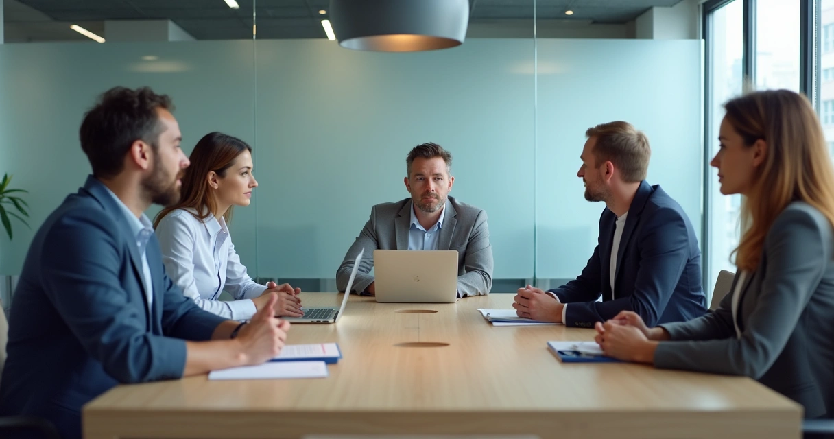 Team in a meeting during an honest conversation