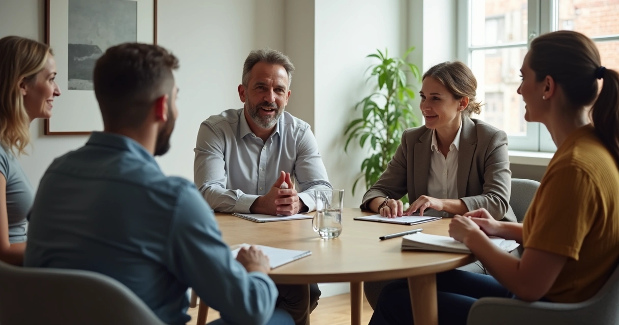 Team having an open repair conversation at work