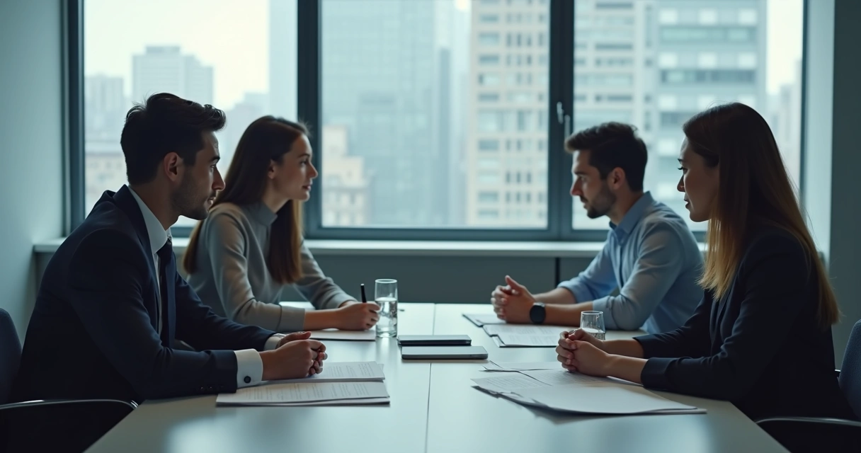 Tense meeting room after a reactive decision