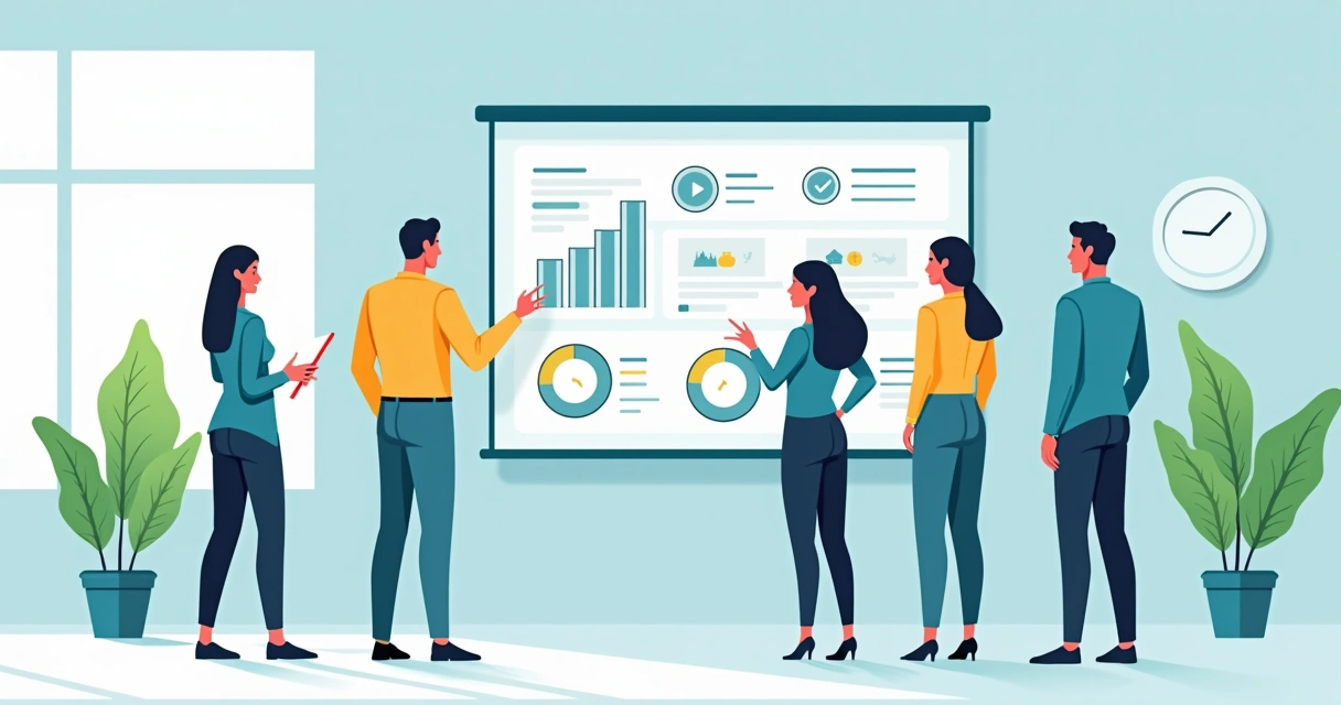 Team tracking e-signature progress on office dashboard