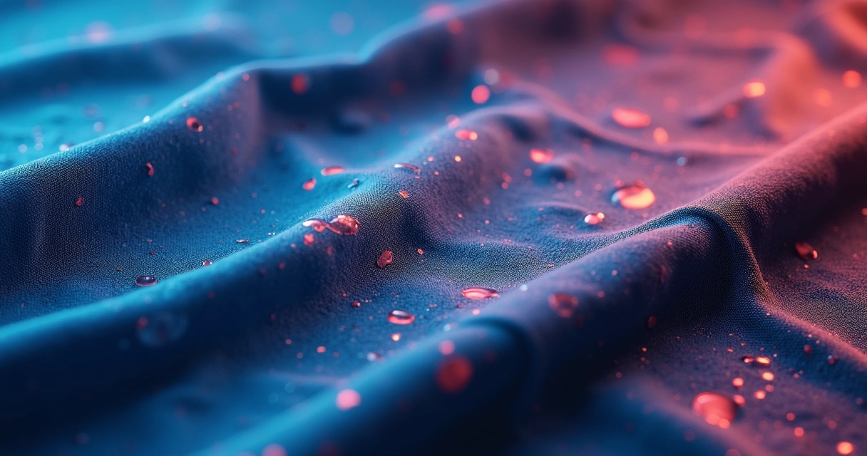 Detalhe de tecido com impressão 4D mostrando textura 