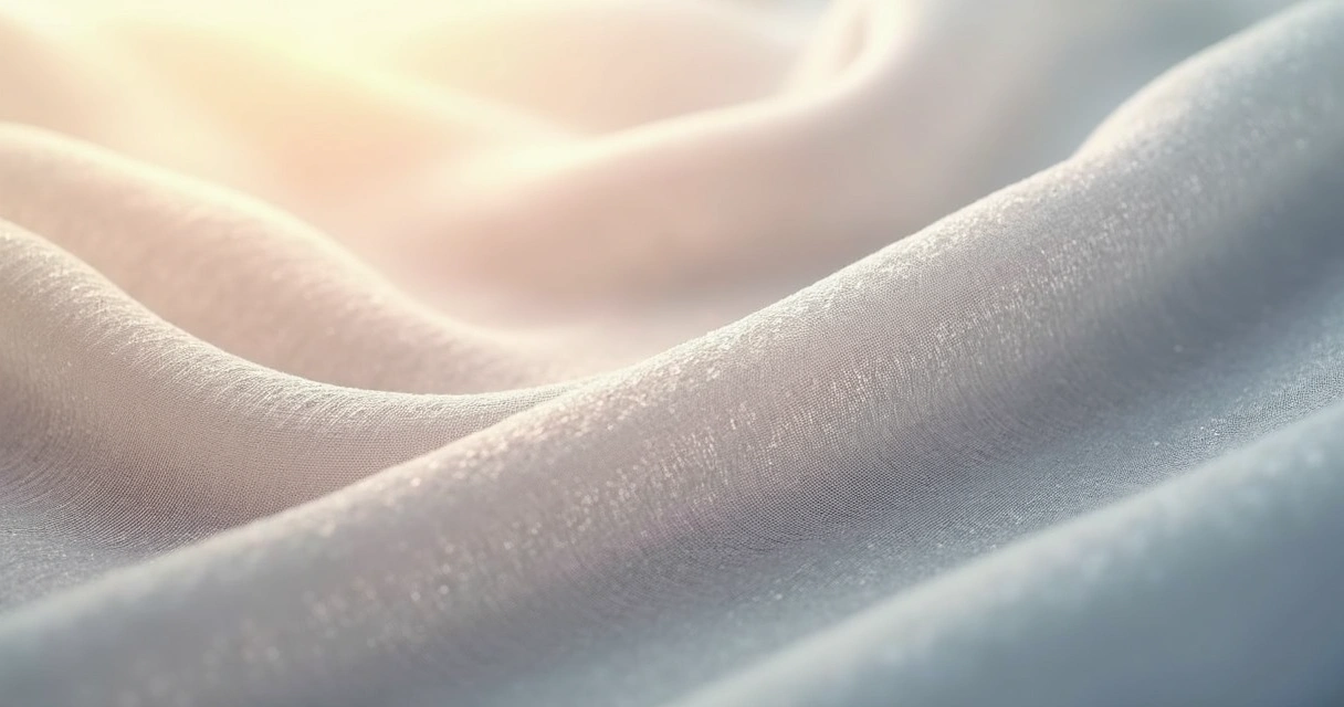 Detalhe aproximado da textura do tecido de microfibra em tons neutros