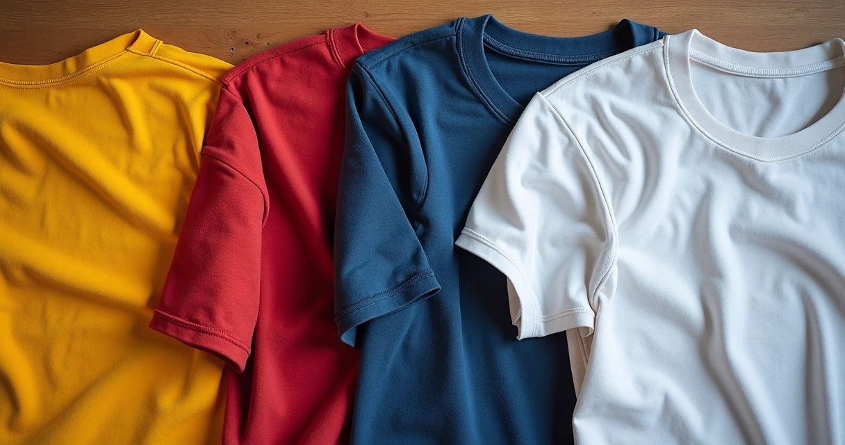 Texturas de diferentes tecidos para camiseta como algodão, dry-fit e helanca lado a lado 