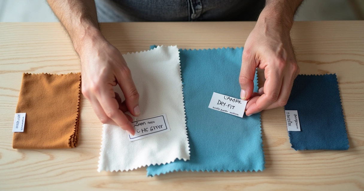 Fitas de tecidos diferentes para camisetas personalizadas