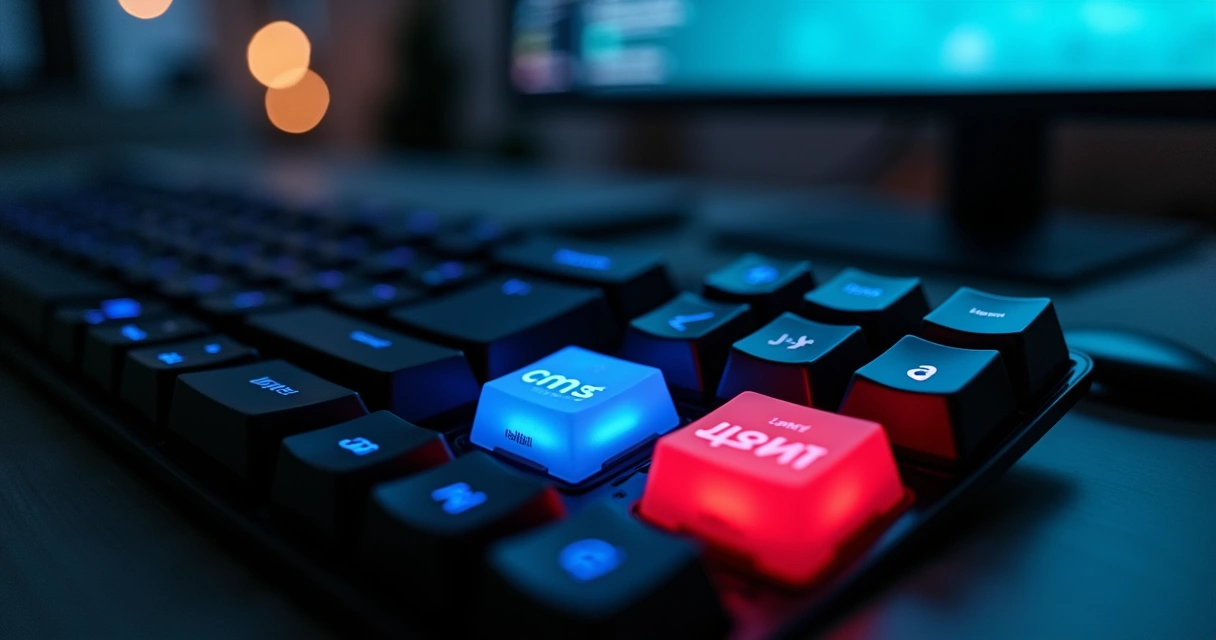 Teclado de computador com duas teclas destacando endereços de site quase idênticos 