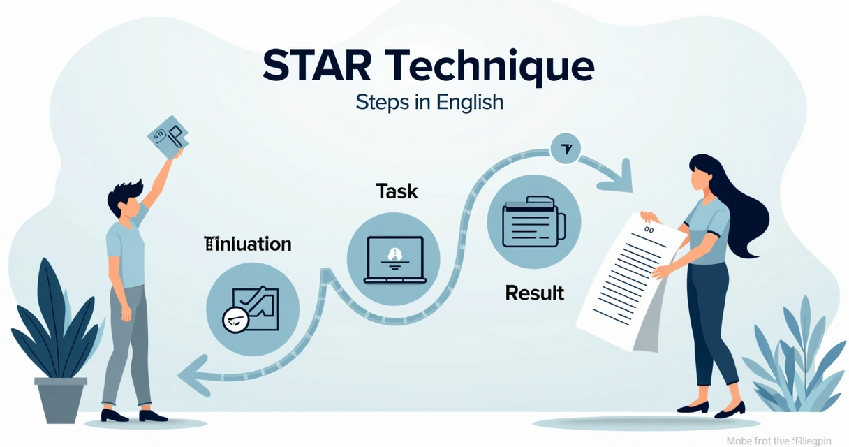 Esquema explicando a técnica STAR em inglês