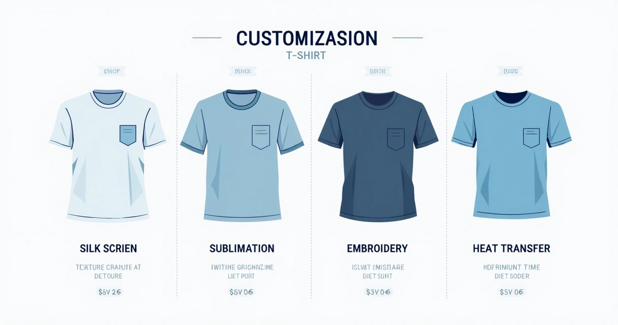 Ilustração das principais técnicas de estamparia em camisetas de Avaré, com detalhamento de cada método