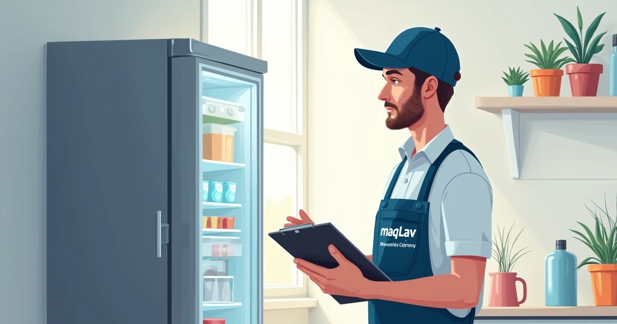 Técnico da MaqLav fazendo inspeção em casa 