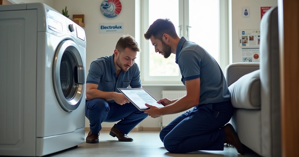 Técnico da MaqLav atende cliente em casa 