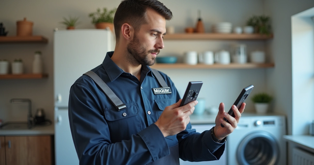 Técnico da MaqLav atendendo chamado com equipamentos 
