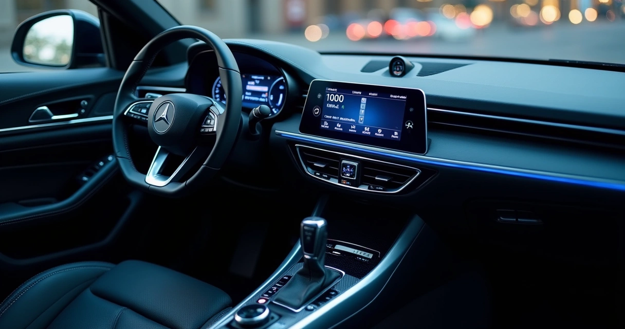 Painel de carro moderno com tecnologia antifurto 