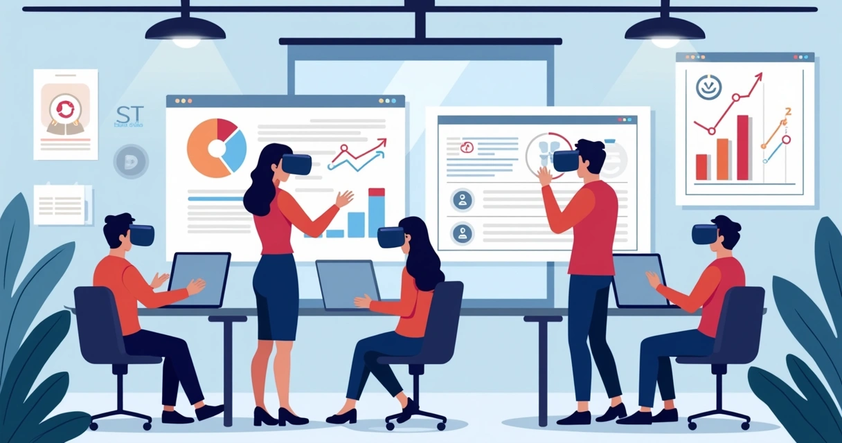 Tecnologia aplicada à aprendizagem corporativa com IA, chatbot e painéis digitais 