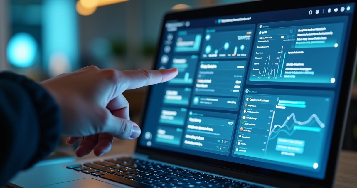 Computador mostrando solução de atendimento automatizado para cliente 
