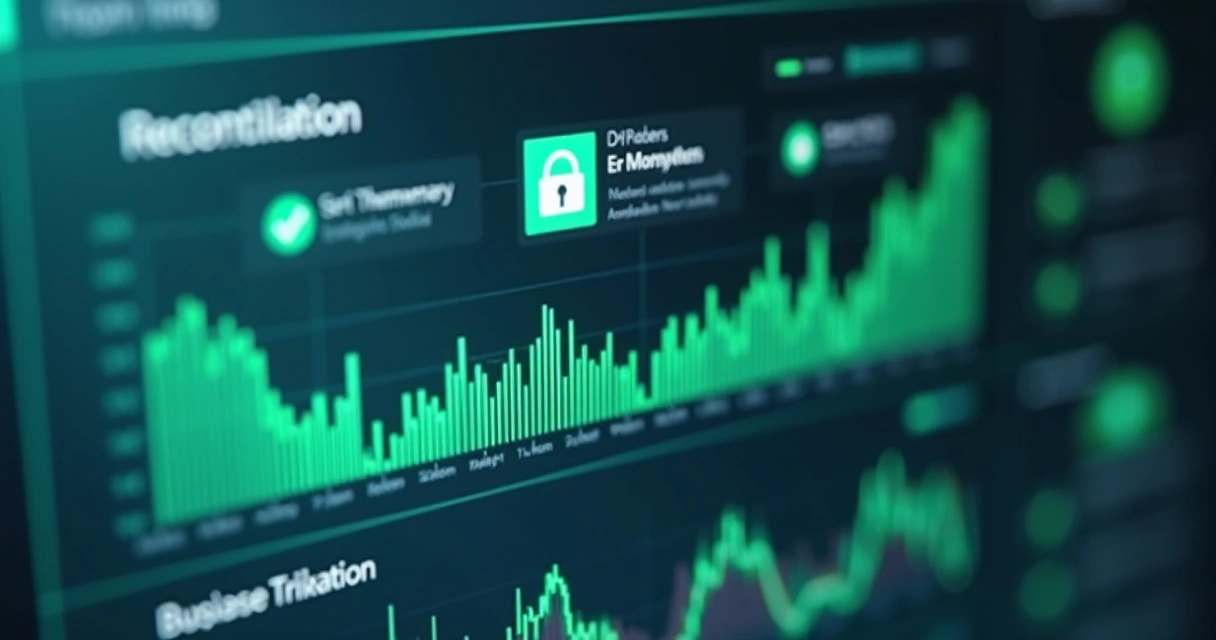 Tela digital com conciliação financeira automatizada 