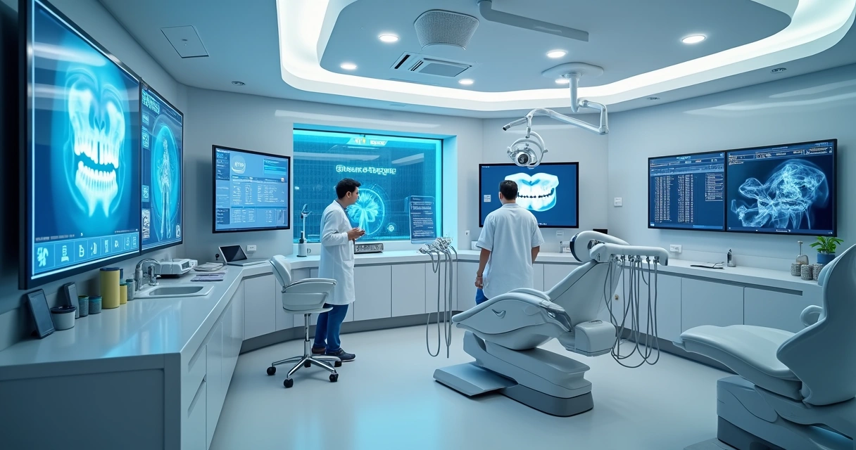 Clínica odontológica equipada com tecnologia digital