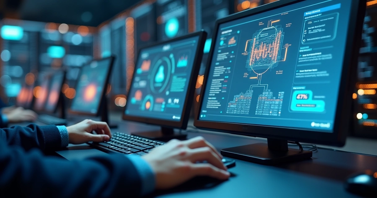 Conexões digitais entre servidores e plataformas de negócios 