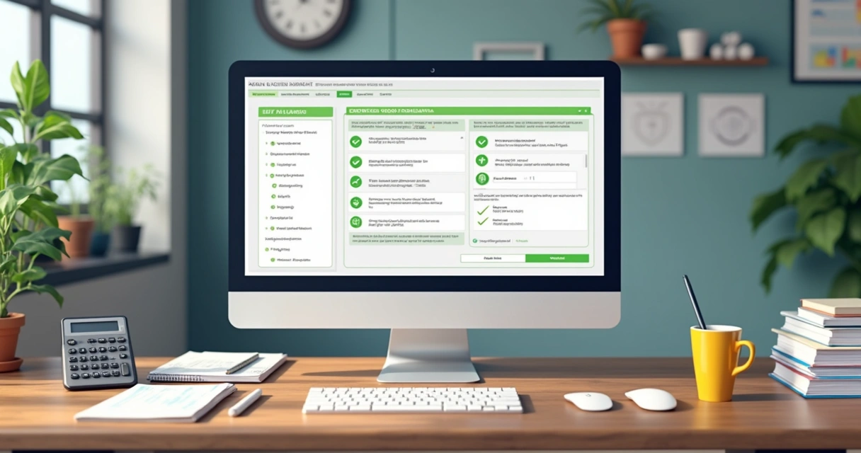 Tela de computador com programa de validação da ECF 