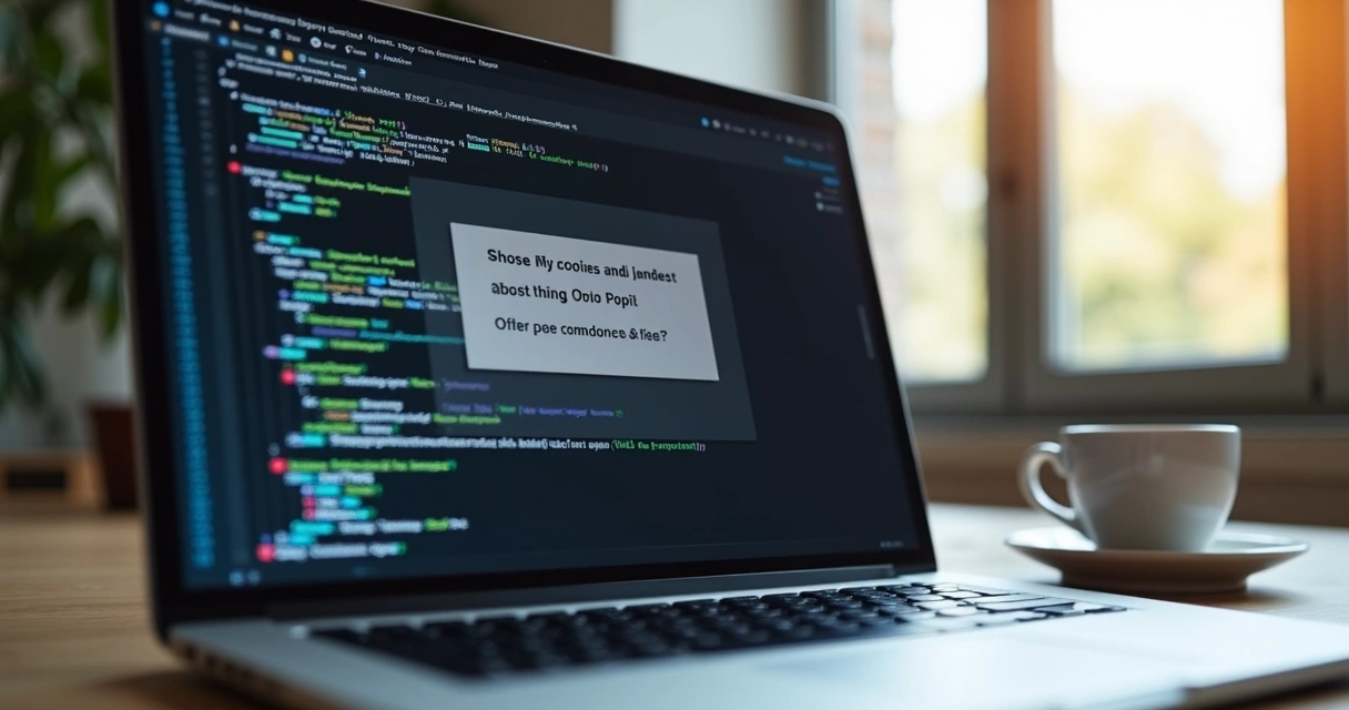 Código de remarketing em página de site em laptop