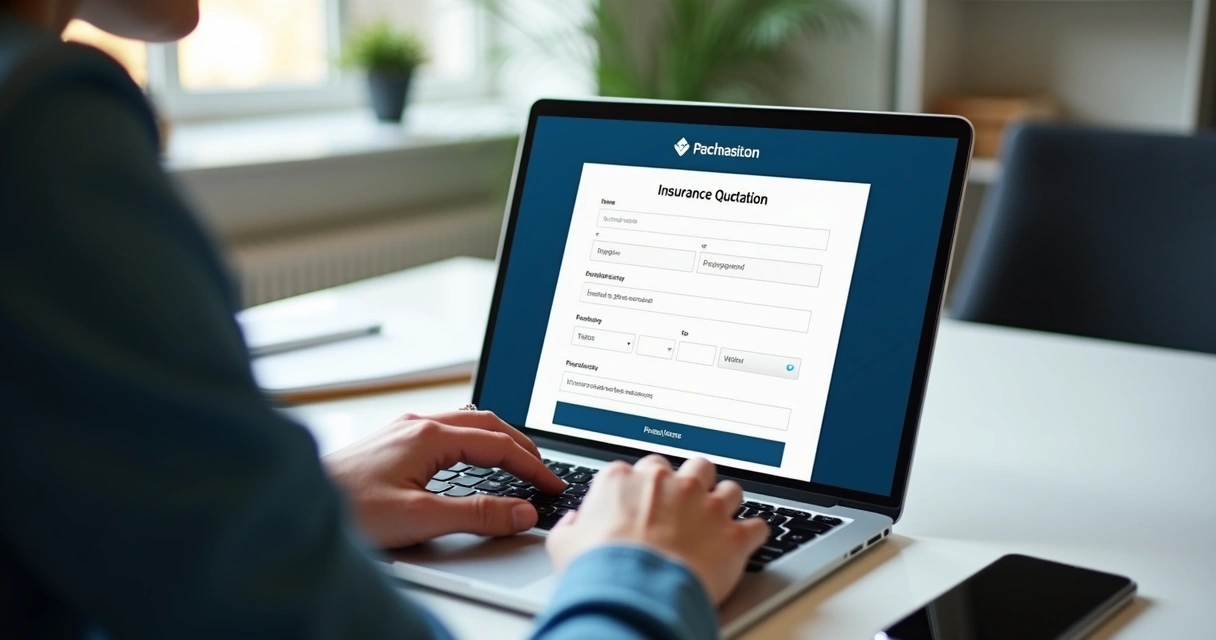 Seguro residencial: o que cobre e como escolher o ideal 3 Pessoa usando notebook para cotação digital de seguro residencial