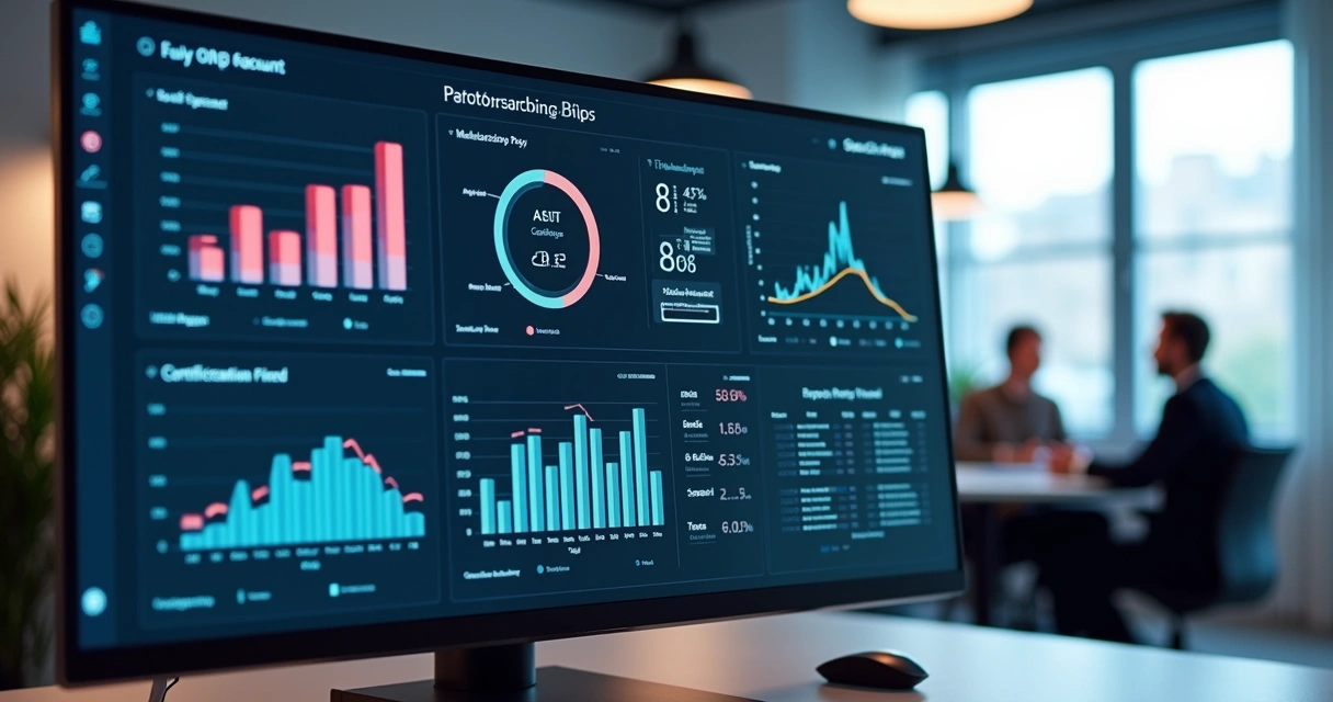 Dashboard de plataforma EAD moderna mostrando indicadores 