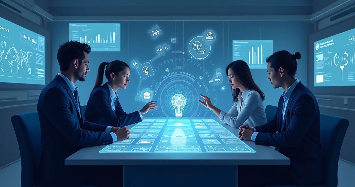 Profissionais analisando ferramentas digitais inovadoras 
