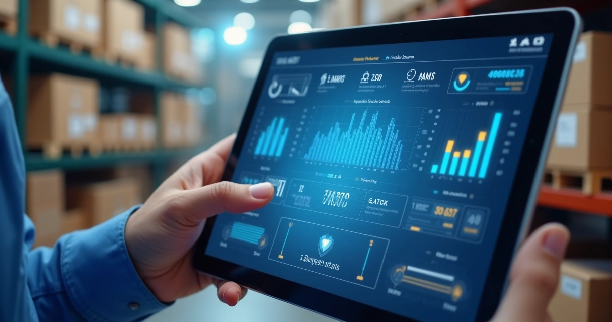 Tecnologia de estoque centralizado com dashboard em destaque 