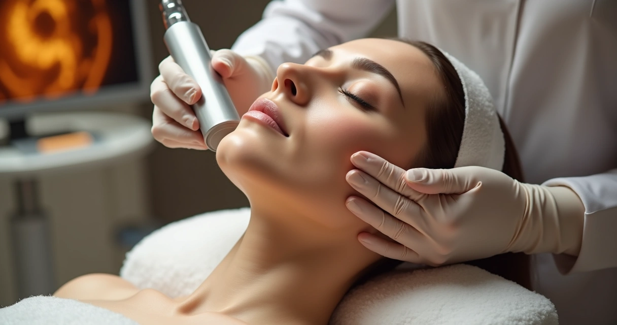 Tecnologia estética para firmeza facial em ambiente clínico 
