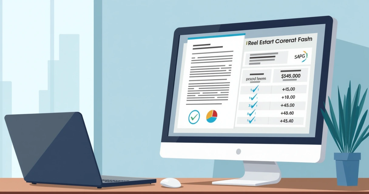 Tela de computador mostrando sistema digital de gestão e cálculo de distrato 