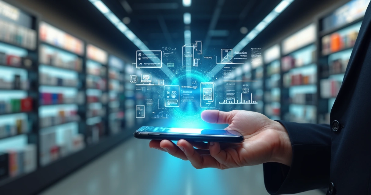 Demonstração de tecnologia de gestão para loja de celular 