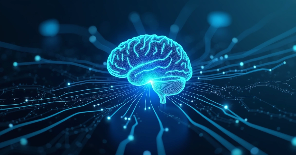 Visualização de inteligência artificial processando dados tributários em fluxo 