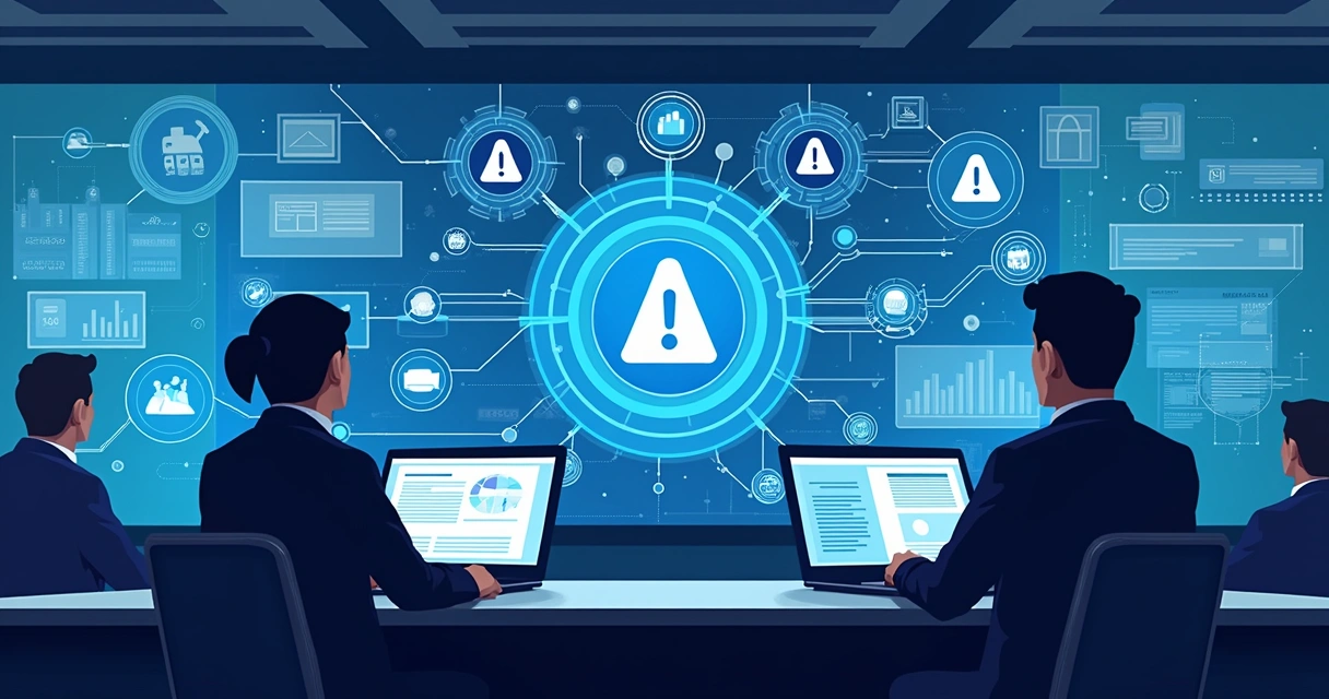 Interface digital mostra IA monitorando notícias falsas