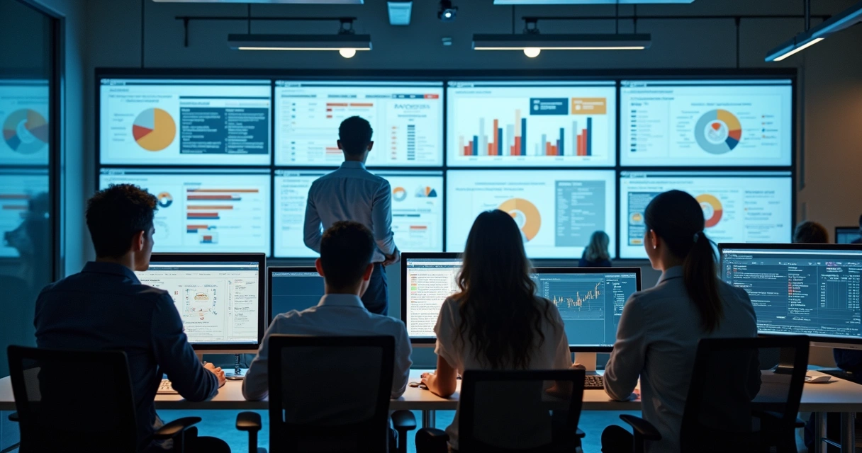 Equipe usando tecnologia em processos de licitação 