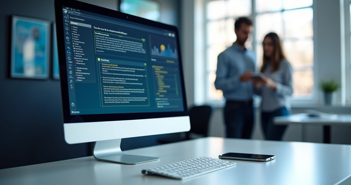 Tela de computador com matriz digital do Licitamax 